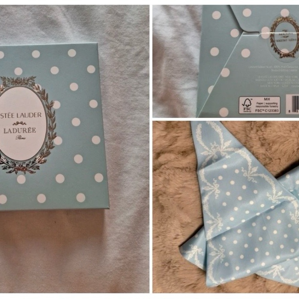 🩵 NWT ESTEE LAUDER X LADUREE SCARF! - Picture 9 of 9